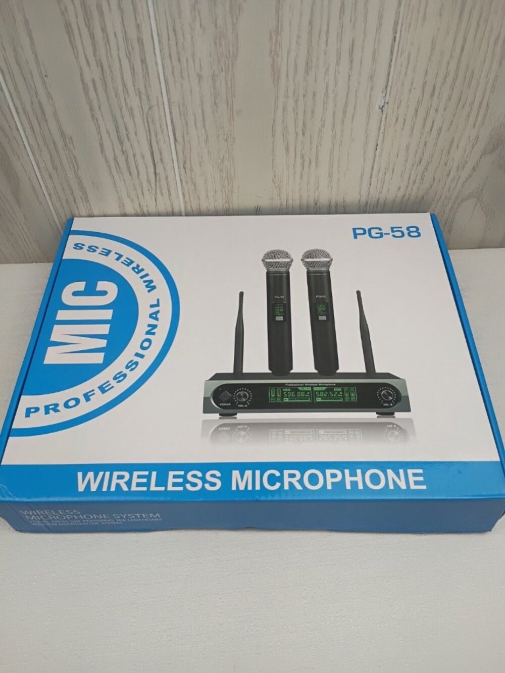 PG-58 Professional Wireless Microphone System w/ 2 Handhelds, No Batteries.